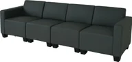 Sofy i kanapy - Modułowa sofa 4-osobowa Lyon, imitacja skóry ~ Ciemnoszary - miniaturka - grafika 1