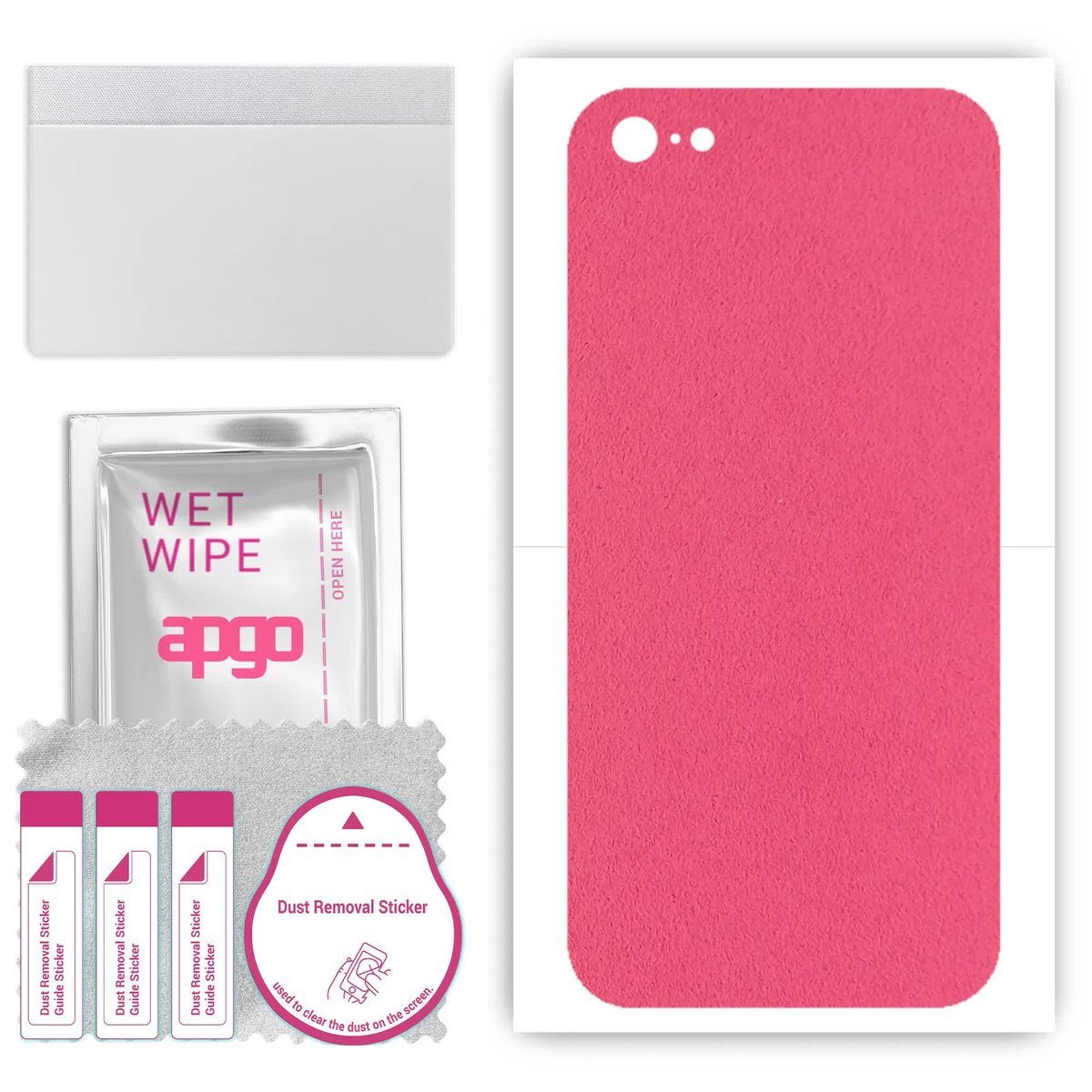 Folia naklejka skórka strukturalna na TYŁ Zamsz do Apple iPhone 5c - Zamsz Różowy - apgo SKINS