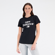 Koszulki i topy damskie - Koszulka damska New Balance WT31507BK  czarna - miniaturka - grafika 1