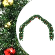 Ozdoby bożonarodzeniowe - vidaXL Girlanda świąteczna ozdobiona bombkami, 5 m - miniaturka - grafika 1