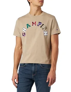 Champion T-Shirt Damski, Brązowy piasek, L - Koszulki i topy damskie - miniaturka - grafika 1