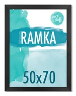 Ramki na zdjęcia - Ramka 50x70 B2 ramka na zdjęcia 50x70 ramki na zdjęcie czarna MDF foto rama - miniaturka - grafika 1