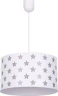 Lampy sufitowe - Lampa wisząca Solar Zwis drukowany szare gwiazdki na białym tle + denko - miniaturka - grafika 1
