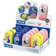 Przybory szkolne - MILAN Temperówko-Gumka Capsule Peacock (16szt) MILAN - miniaturka - grafika 1