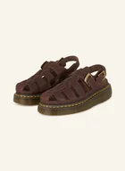 Sandały damskie - Dr. Martens Sandały Na Platformie Wrenlie braun - miniaturka - grafika 1