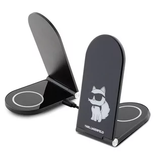 Karl Lagerfeld składana ład. indukcyjna 2w1 KLDCRFALCHNK 15W czarny/black Choupette MagSafe - Ładowarki do telefonów - miniaturka - grafika 3