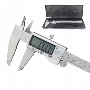 PRECYZYJNA SUWMIARKA ELEKTRONICZNA METALOWA 150MM - Suwmiarki i mikrometry - miniaturka - grafika 1