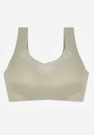 Biustonosze - Zielony Biustonosz Sportowy z Siateczką i Usztywnionymi Miseczkami Zerirae - miniaturka - grafika 1