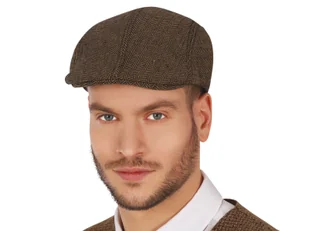 Beret angielski brązowy - 1 szt. - Dodatki do strojów karnawałowych - miniaturka - grafika 1