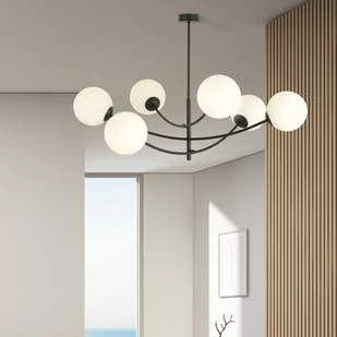 Emibig HUNTER 6 BLACK/OPAL1102/6 lampa sufitowa żyrandol nowoczesny 1102/6 - Lampy sufitowe - miniaturka - grafika 4