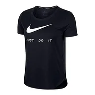 Koszulki i topy damskie - Nike T-shirt damski W Nk Top Ss Swsh Run Black/(White) XS - miniaturka - grafika 1