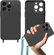 Etui i futerały do telefonów - Hello Case Etui Switch Obudowa do Apple iPhone 15 Pro do Smyczki Silikonowe Czarne - miniaturka - grafika 1