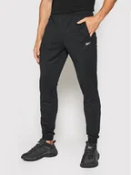 Spodnie sportowe męskie - REEBOK Spodnie dresowe Knit Track GL3098 Czarny Slim Fit - miniaturka - grafika 1