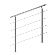 Balustrady i akcesoria - Balustrada na schody Stal nierdzewna 120cm 4 pręty - miniaturka - grafika 1