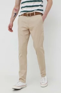 Solid spodnie męskie kolor beżowy proste - Spodnie męskie - miniaturka - grafika 1