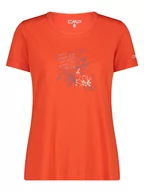 Koszulki sportowe damskie - CMP Koszulka funkcyjna w kolorze pomarańczowym - miniaturka - grafika 1