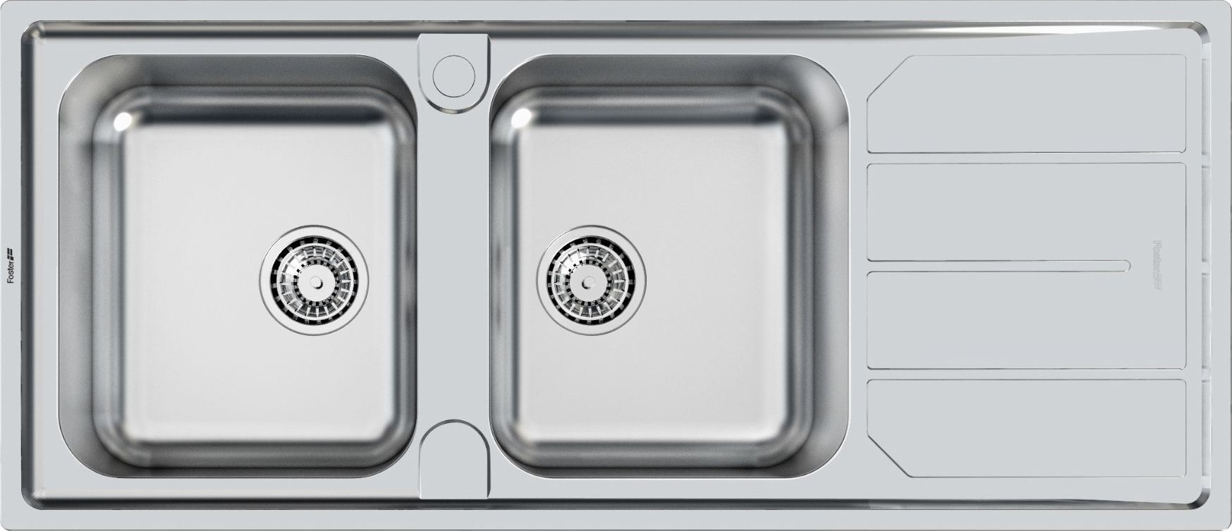 Foster Zlewozmywak 5812062 ELETTRA SINK 1160x500 2 LH/B+DR