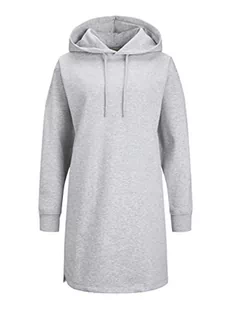 Jack&JONES damska bluza z kapturem JXABBIE LS REL Every Brush Hoodie, jasnoszary melanż/szczegóły: White JJXX, L, Light Grey Melange/Szczegóły: białe logo Jjxx, L - Bluzy damskie - miniaturka - grafika 1