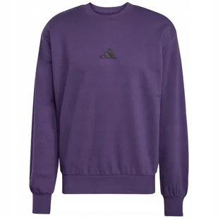 Bluza męska adidas Essentials Feelcozy Fleece fioletowa JX3313 2XL - Bluzy męskie - miniaturka - grafika 1