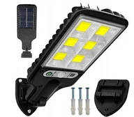 Lampy ogrodowe - LAMPA SOLARNA ULICZNA PILOT WODOODPORNA AKUMULATOROWA 3 tryby świecenia - miniaturka - grafika 1