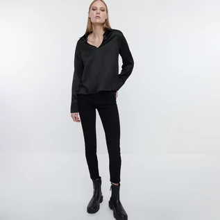 Spodnie damskie - Reserved Jeansy slim - Czarny - grafika 1