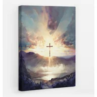 Ikony i obrazy sakralne - Krzyż Symbol Chrześcijański - obraz polycanvas, 20x30 - miniaturka - grafika 1