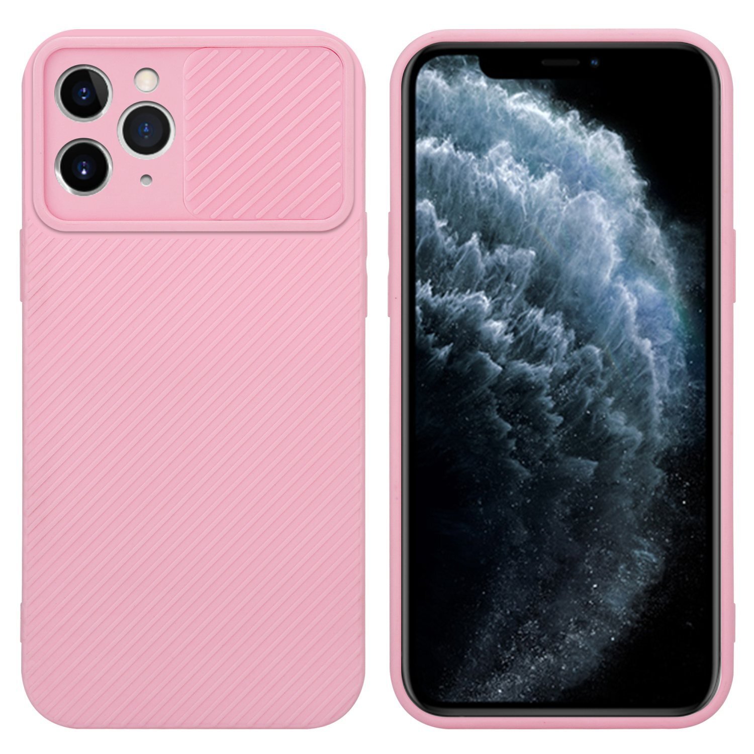 Cadorabo Etui do Apple iPhone 11 PRO MAX Etui ochronne w kolorze różowym Etui na telefon komórkowy Etui TPU Ochrona aparatu fotograficznego