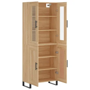 Witrynka, dąb sonoma, 69,5x34x180 cm, materiał drewnopochodny Lumarko! - Witryny Witrynka, dąb sonoma, 69,5x34x180 cm, materiał drewnopochodny Lumarko! - Witryny - miniaturka - grafika 5
