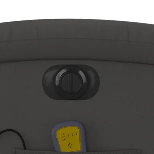 Podnoszony fotel masujący, rozkładany, szary, skóra naturalna - Fotele - miniaturka - grafika 13