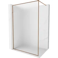 Ścianki i drzwi prysznicowe - Mexen Kioto-XF ścianka prysznicowa Walk-in z ramką 90 x 202 cm, szron 10 mm, różowe złoto - 800-090-104-60-30-X - miniaturka - grafika 1