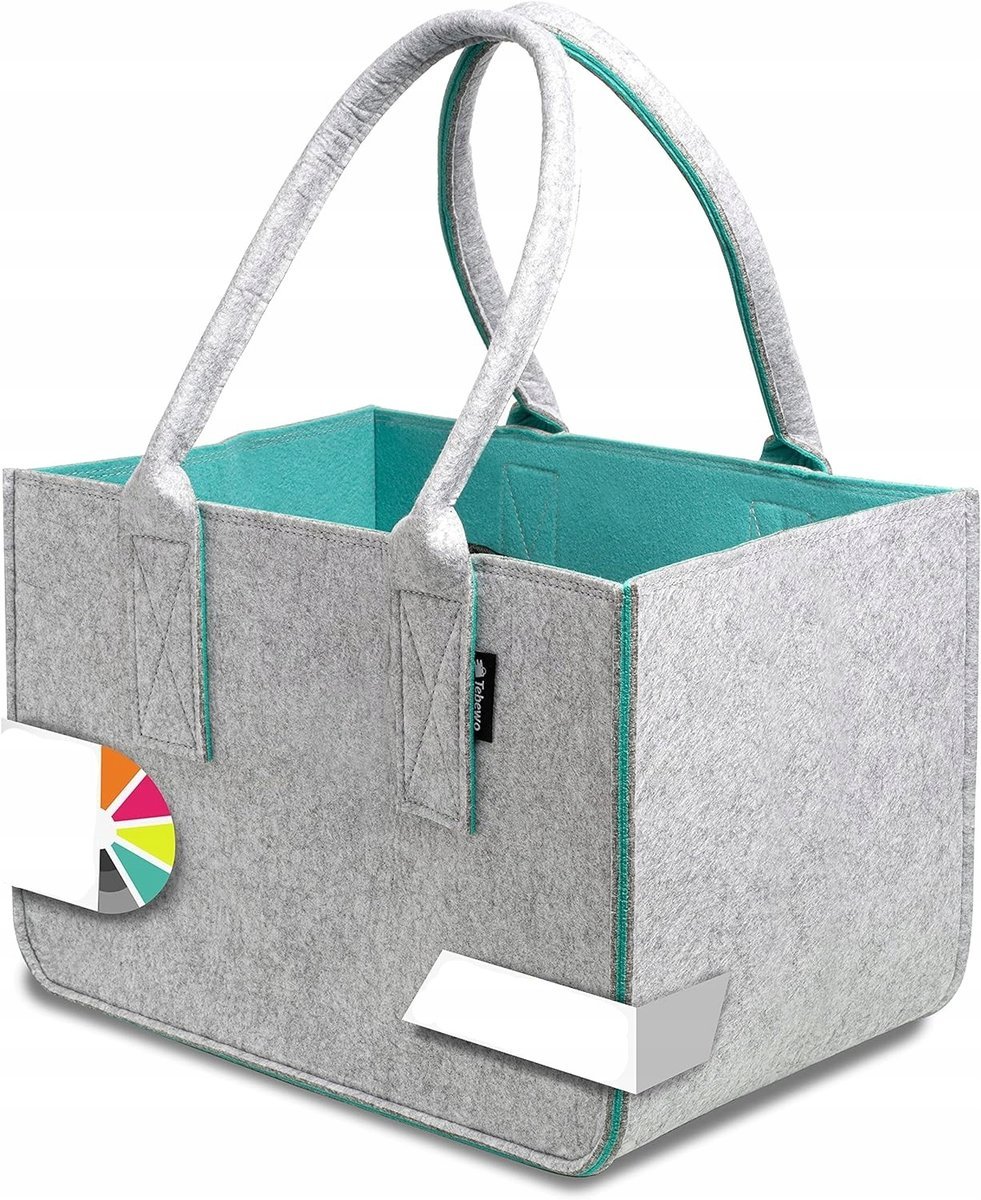 Tebewo Torba Filcowa Na Drewno Zakupy Gazety Szara Uchwyty