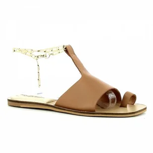 Klapki damskie rude CARINII - Carinii - Klapki i japonki damskie - miniaturka - grafika 1