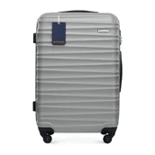 Walizki - Średnia walizka z ABS - u i identyfikator z logo WITTCHEN szara - miniaturka - grafika 1