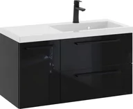 Szafki łazienkowe - Szafka z Umywalką ROSEN 90 cm - Uchwyt Czarny - miniaturka - grafika 1