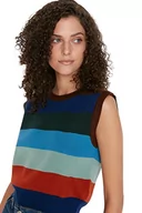 Bluzy damskie - TRENDYOL Damska bluza Triko Süveter z kolorową bluzą, brązowa, M, brązowy, M - miniaturka - grafika 1