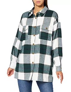 Noisy may Koszula damska, luźny krój, Blanc De Blanc/Checks:navy B/Ponderosa P/Rosin, L - Koszule damskie - miniaturka - grafika 1