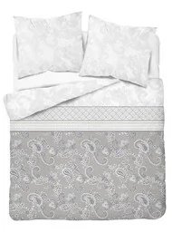 Detexpol Pościel flanelowa 220x200 Paisley szara biała 4032 B Flanela 2022 - Pościel - miniaturka - grafika 1