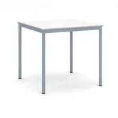 Stoły - B2B Partner Stół do jadalni, blat biały 800 x 800 mm, podstawa ciemnoszara 555752 - miniaturka - grafika 1