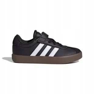 Buty dziecięce sportowe adidas VL Court 3.0 czarne na rzep roz. 28 1/2 - Buty dla dziewczynek - miniaturka - grafika 1