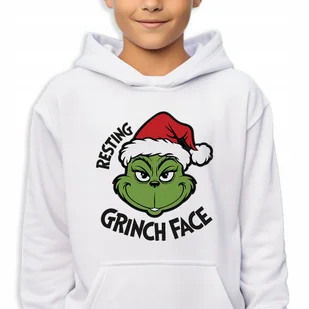 Bluza Dziecięca Biała Świąteczna GRINCH FACE Prezent Na Mikołajki - 140 cm - Bluzy dla dziewczynek Bluza Dziecięca Biała Świąteczna GRINCH FACE Prezent Na Mikołajki - 140 cm - Bluzy dla dziewczynek - miniaturka - grafika 1