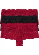 Majtki damskie - Figi panty z koronką 2 +1 (3 pary) - bonprix - miniaturka - grafika 1
