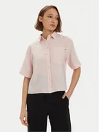 Koszule damskie - Tommy Hilfiger Koszula WW0WW41392 Różowy Relaxed Fit - miniaturka - grafika 1