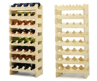 Stojaki na wino - Stojak na wina Regał na wino drewniany modułowy RW10 04x08 Naturalny Surowy Drewno sosnowe ilość butelek 4 RW10_04X08_NNK1 / Wamar-Sosenka - miniaturka - grafika 1