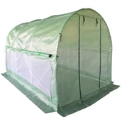 Szklarnie ogrodowe - Tunel Foliowy Szklarnia 2x3m PREMIUM 6m2 z Siatką na insekty Zielony - miniaturka - grafika 1