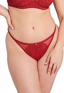 Majtki damskie - Sans Complexe Urocze stringi damskie, Czerwony granat, 50-52 - miniaturka - grafika 1