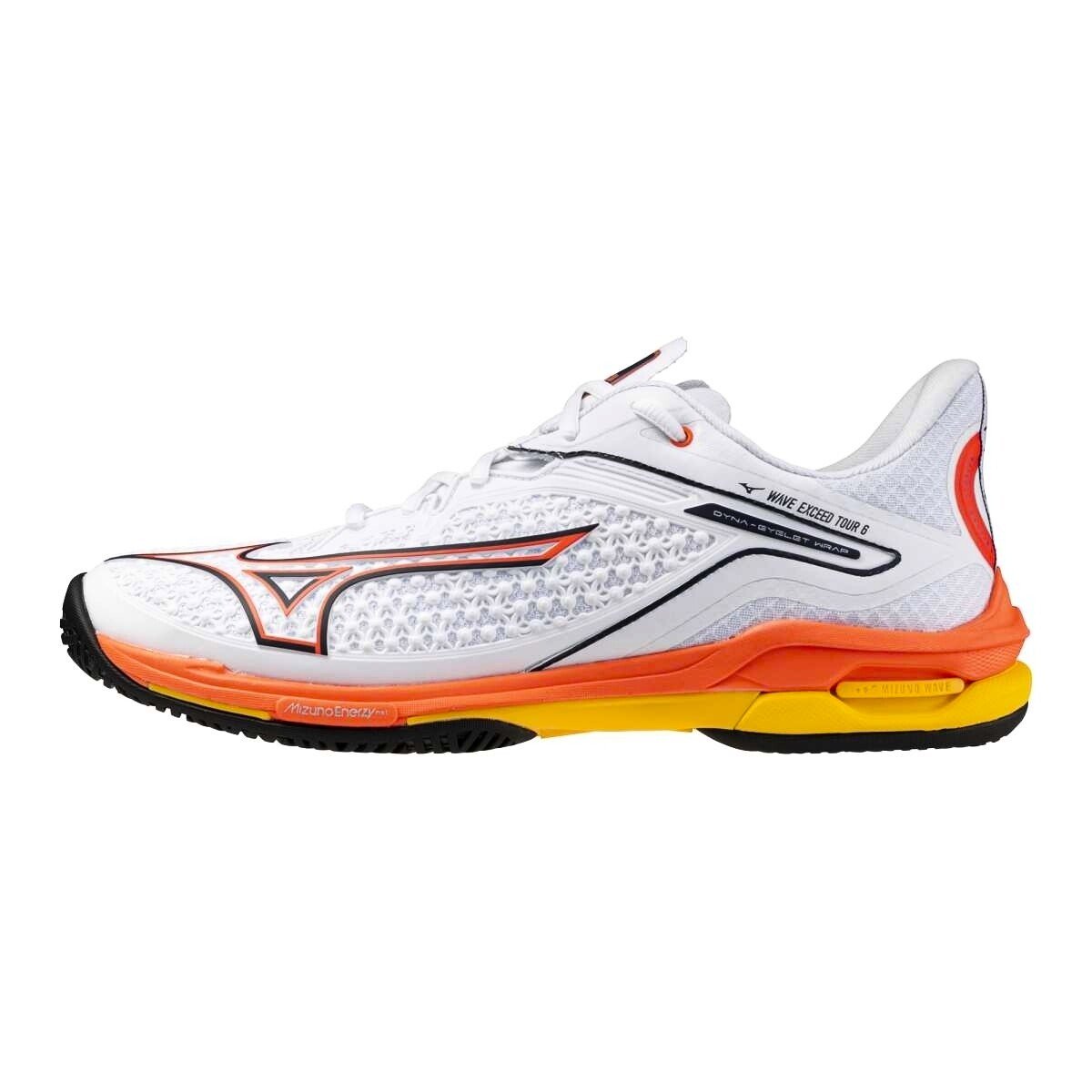 Męskie buty tenisowe Mizuno Wave Exceed Tour 6 AC White/Fiery Coral 2/Citrus EUR 43