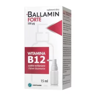 BALLAMIN FORTE Witamina B12 500µg, 15ml - >>> DARMOWA od 99zł <<< w 24h ! - Witaminy i minerały BALLAMIN FORTE Witamina B12 500µg, 15ml - >>> DARMOWA od 99zł <<< w 24h ! - Witaminy i minerały - miniaturka - grafika 1