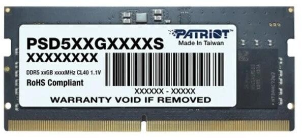 Pamięć do laptopa Patriot Pamięć RAM SODIMM Patriot Signature 16GB DDR5 5600MHz CL46 Bulk 7D501593