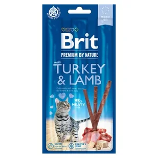 Brit Premium by Nature Cat Sticks z indykiem i jagnięciną 3 x 5 g - Przysmaki dla kotów - miniaturka - grafika 1