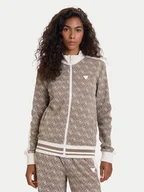 Bluzy damskie - Guess Bluza V5BQ16 K1990 Brązowy Regular Fit - miniaturka - grafika 1